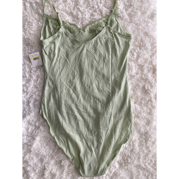 Intimately Free People Green Lacey Strappy Bodysuit Top NEW Size XS - Picture 3 of 12